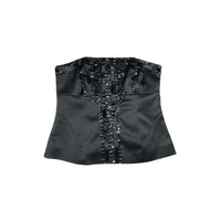Black Satin Gem Corset