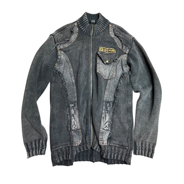 Y2K G-Star Distressed Zip Up