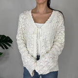 White Crochet Cardigan