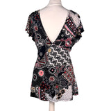 Y2K Pattered Belted Top