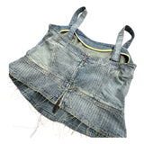 Denim Cami Y2K Embroidered Top