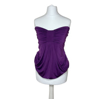 Y2K Purple Strapless Top