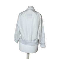 Y2K White Bomber Jacket