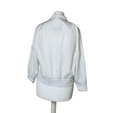 Y2K White Bomber Jacket
