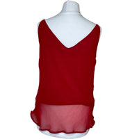 Red Mesh Y2K Diamanté Cami