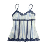 Y2K Blue Cami Stripe Top