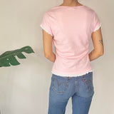 Y2K Baby Pink Top