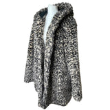 Y2K Leopard Print Faux Fur Coat