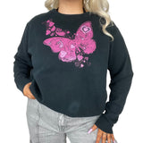 Y2K Pink Butterfly Sweatshirt