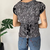 Floral Y2K Tie Back Top