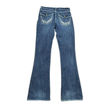Rock & Republic Flare Denim Embroidered Jeans