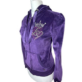 Y2K Purple Velour Lipsy Track Jacket