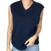 Navy Knitted Vest