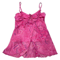 Pink Y2K Mesh Cami