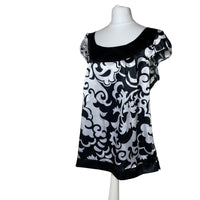 Black & White Satin Top