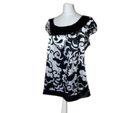 Black & White Satin Top