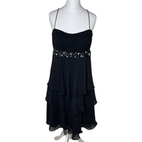 Black Tiered Sequin Dress