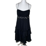 Black Tiered Sequin Dress