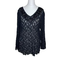 Black Lace Beaded Top