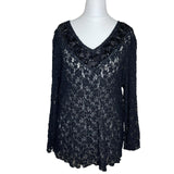 Black Lace Beaded Top