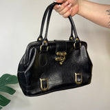 Black Vintage Boxy Handbag