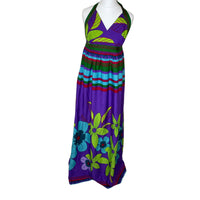 Colourful Halter Neck Maxi Dress