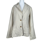 Cream Linen Blazer Jacket