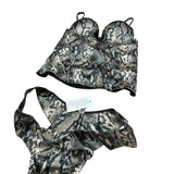 Leopard Print Corset Cami Set