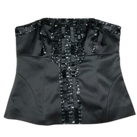 Black Satin Gem Corset
