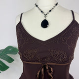 Black Gem Y2K Necklace