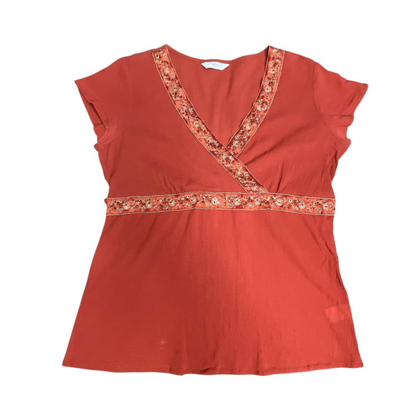 Orange Y2K Tie Back Top