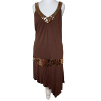 Y2K Brown Sequin Dress