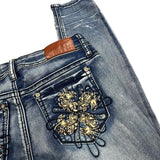 Y2K Embroidered Denim Jeans