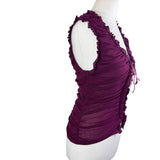 Y2K Mesh Corset Style Lace Up Top