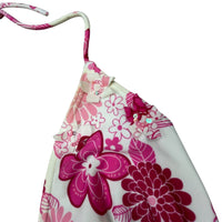 Pink Floral Halter Neck Swim Top