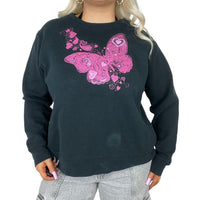 Y2K Pink Butterfly Sweatshirt