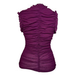 Y2K Mesh Corset Style Lace Up Top