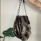 Faux Leather & Fur Bag