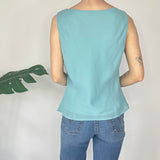Blue Mesh Y2K Vest Top