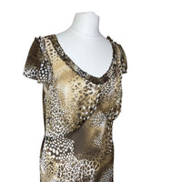 Y2K Animal Print Mesh Maxi Dress