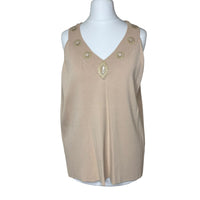 Beige Beaded Top