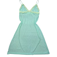 Blue Mesh Slip Dress