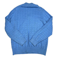 Blue Knitted 1/4 Zip Jumper