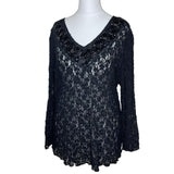 Black Lace Beaded Top