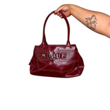 Red Faux Leather Bag Y2K