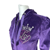 Y2K Purple Velour Lipsy Track Jacket