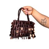 Brown Sequin Mini Bag