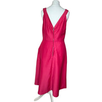 100% Silk Pink Midi Dress