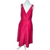100% Silk Pink Midi Dress