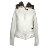 Cream Vintage Knitted Zip Up